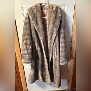 51) Vintage Matador Faux Fur Coat, Glam,Old Hollywood Vegan Fur